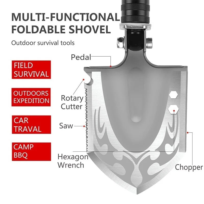 Folding Shovel Survival Multi Tool