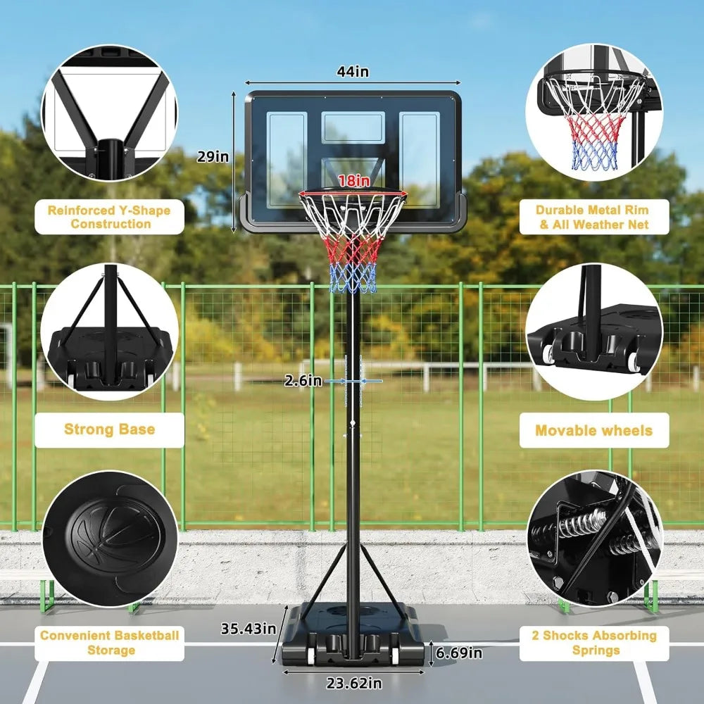 Outdoor Adjustable Basketball Hoop